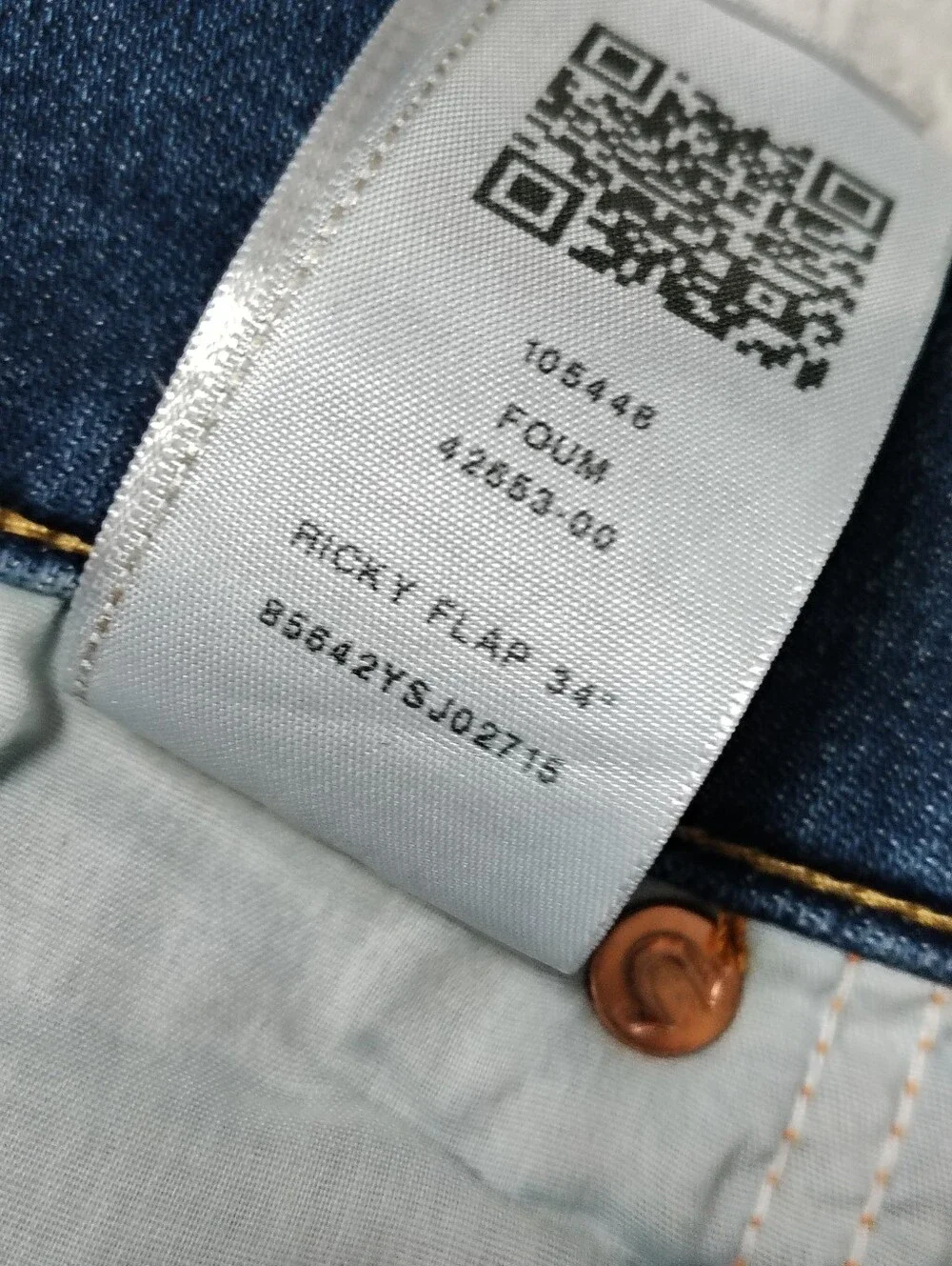 True Religion The Ricky Flap Straight Jean Mens 34 (36